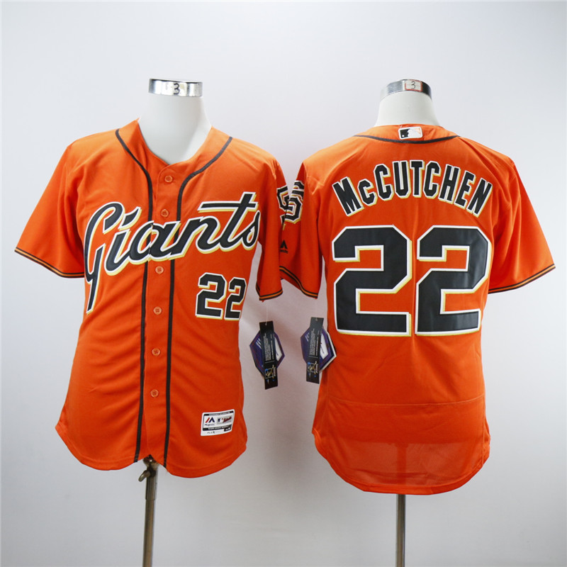 Men San Francisco Giants 22 Mccutchen Orange Elite MLB Jerseys